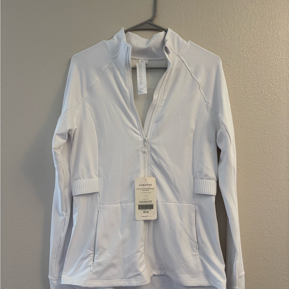 Fabletics White Full-Zip Jacket